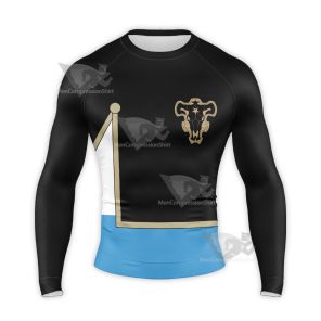 Black Clover Grey Black Long Sleeve Compression Shirt