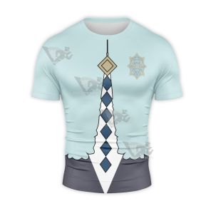 Black Clover Rill Boismortier Blue Short Sleeve Compression Shirt