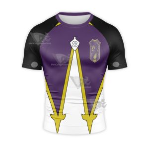 Black Clover Zora Ideale Purple Short Sleeve Compression Shirt