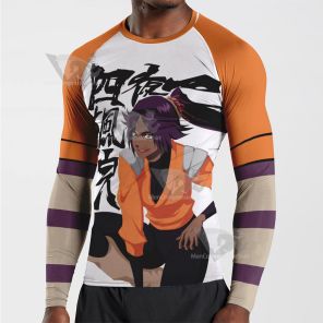 Bleach Yoruichi Orange Long Sleeve Compression Shirt