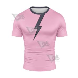 Blood Lad Taz Charlie Pink Cosplay Short Sleeve Compression Shirt