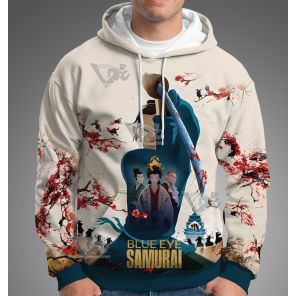 Blue Eye Samurai Battle Hoodie