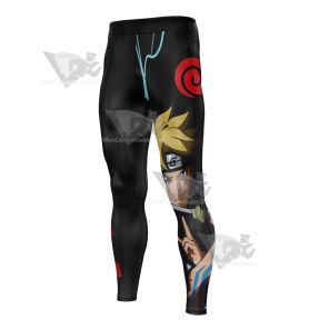 Boruto Unisex Classic Black Men Compression Legging