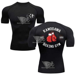 Boxing Gloves Short Sleeve Compression Shirt