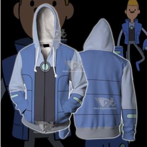 Bravest Warriors Chris Kirkman Blue Cosplay Zip Up Hoodie