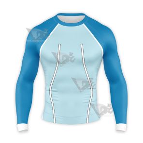 Bubble 2022 Movie Hibiki Blue Long Sleeve Compression Shirt