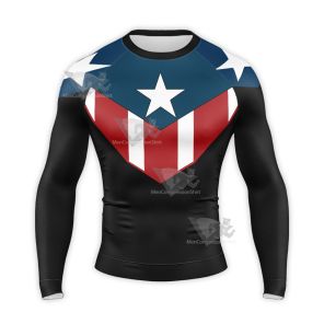 Bucky Captain America Long Sleeve Compression Shirt