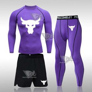 Buffalo Three-Piece Men Gym Tights Compression Set