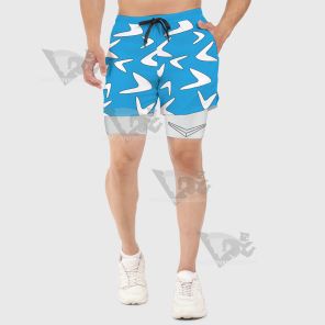 Captain Boomerang Blue Men Compression Gym Short