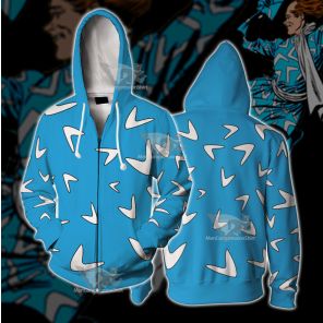 Captain Boomerang White Cosplay Zip Up Hoodie