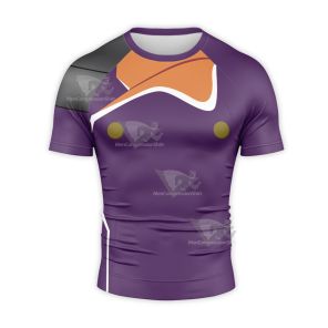 Captain Falcon Purple Short Sleeve Compression Shirt