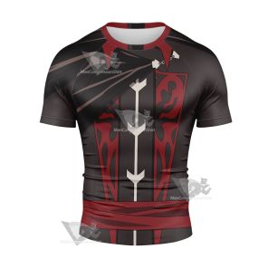 Castlevania Dracula Costum Short Sleeve Compression Shirt