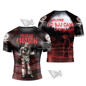 Choke Me Chason Halloween Mens Short Sleeve Rash Guard