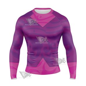 Chowder Purple Coat Long Sleeve Compression Shirt