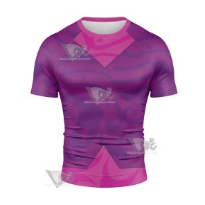 Chowder Purple Coat Short Sleeve Compression Shirt