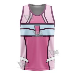 Code Lyoko Aelita Stones Pink Cosplay Basketball Jersey