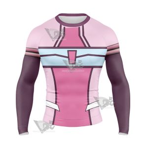 Code Lyoko Aelita Stones Pink Cosplay Long Sleeve Compression Shirt