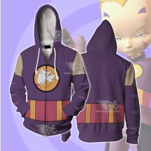 Code Lyoko Odd Purple Cosplay Zip Up Hoodie