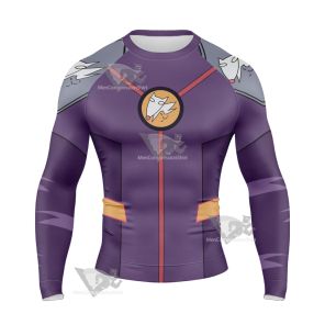 Code Lyoko Odd S4 Purple Cosplay Long Sleeve Compression Shirt