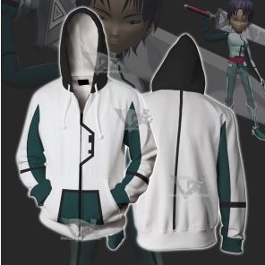 Code Lyoko William White Cosplay Zip Up Hoodie