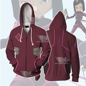 Code Lyoko Yumi Pink Cosplay Zip Up Hoodie