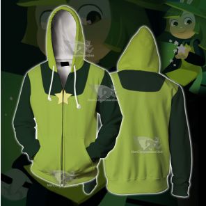 Cucumber Quest Peridot Green Cosplay Zip Up Hoodie