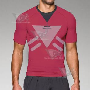 Cult Of The Lamb Red Triangle Short Sleeve Compression Shirt