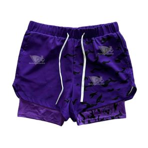 Curse Mark Compression Gym Short Purple