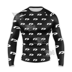 Danny Phantom Repeat White D Cosplay Long Sleeve Compression Shirt