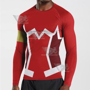 Darling In The Franxx Zero Two Code 002 Red Long Sleeve Compression Shirt