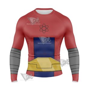 Dc Atom Smasher Red Cosplay Long Sleeve Compression Shirt