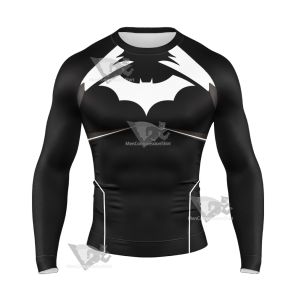 Dc Batman Black Cosplay Long Sleeve Compression Shirt