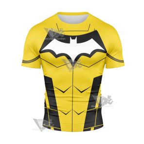 Dc Duke Thomas Yellwo Cosplay Short Sleeve Compression Shirt