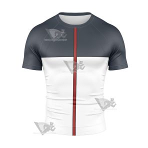 Dc Mr Terrific Grey Cosplay Short Sleeve Compression Shirt