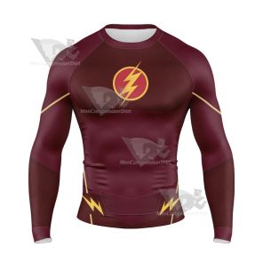 Dc The Flash Bartholomew Henry Barry Allen Long Sleeve Compression Shirt