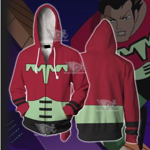 Dc Ultra Boy Red Cosplay Zip Up Hoodie