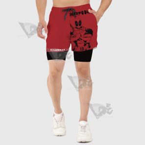 Deadpool Classic Red Men Compression Gym Short