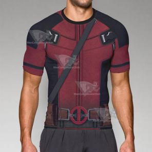 Deadpool Ryan Reynolds Short Sleeve Compression Shirt