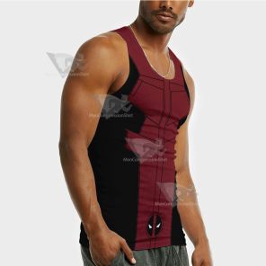 Deadpools Logo Red Sleeveless Compression Shirt