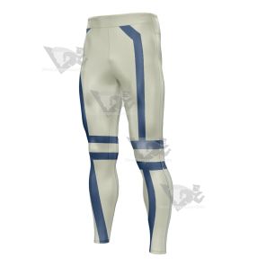 Demon Slayer Akaza Green And Blue Line Mens Compression Legging