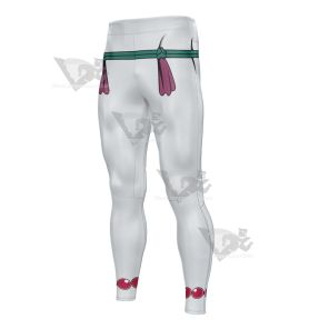 Demon Slayer Akaza White And Green Belt Mens Compression Legging