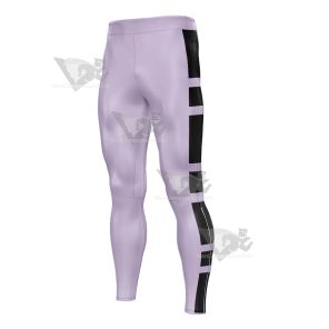 Demon Slayer Doma Purple And Black Line Mens Compression Legging