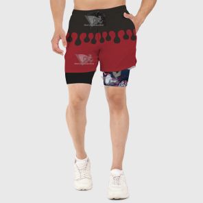 Demon Slayer Doma Red Men Compression Gym Short