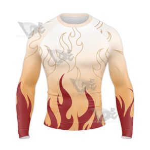 Demon Slayer Kyojuro Rengoku Long Sleeve Compression Shirt