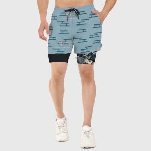 Demon Slayer Muichiro Tokito Blue Men Compression Gym Short