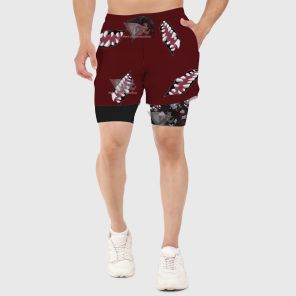 Demon Slayer Muzan Kibutsuji Red Men Compression Gym Short