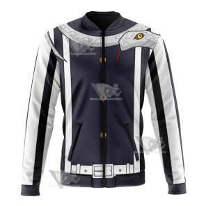 Demon Slayer Obanai Iguro Wthie Bomber Jacket