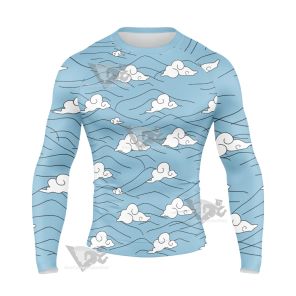 Demon Slayer Sakonji Urokodaki Blue Long Sleeve Compression Shirt