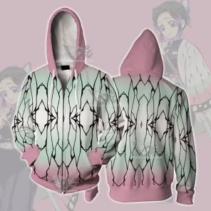 Demon Slayer Shinobu Kocho Cosplay Zip Up Hoodie