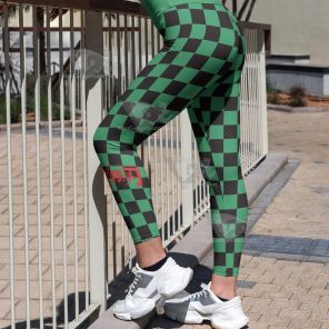 Demon Slayer Yaiba Green Women Compression Legging